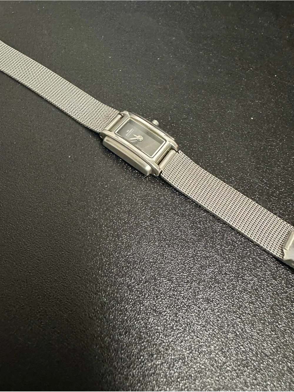 Skagen Silver Mesh Watch with Black Dial - Picture 2 of 5